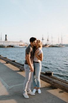 Little Italy Engagement Session in California