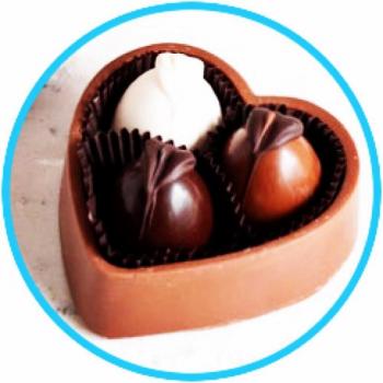 Chocolate Heart Box with Truffles