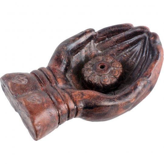 Lotus in Hand Ceramic Incense Holder