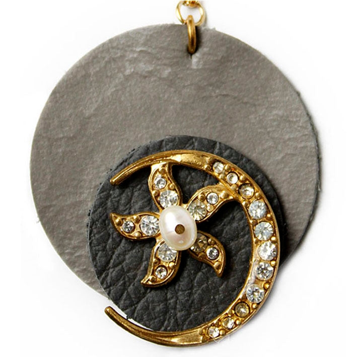 Metal Monk Upcycled Moon Necklace