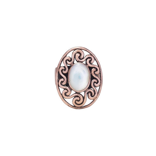 Mother of Pearl Copper Ring