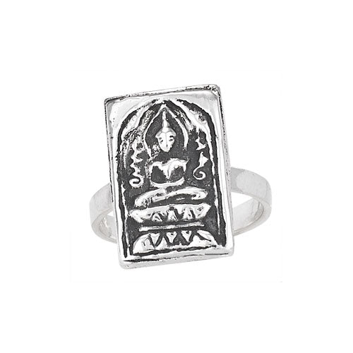 Antique Buddha Silver Ring