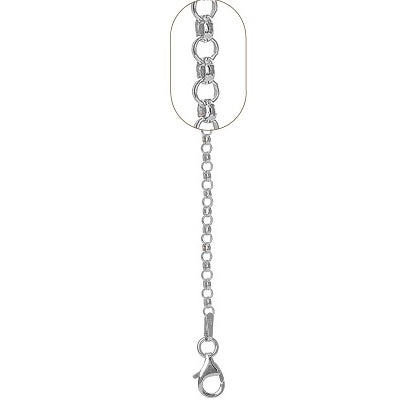 Sterling Silver Oxidized Rolo Chain 20