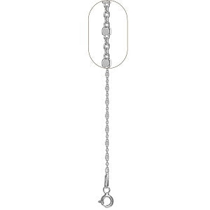 Sterling Silver Beaded Chain 18\