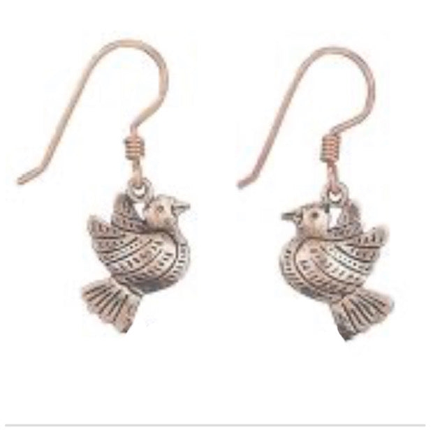 Copper Bird Earring