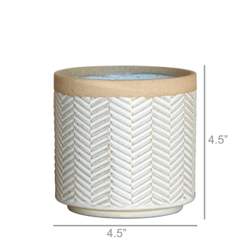 Banded Chevron Cachepot, Assorted Sizes
