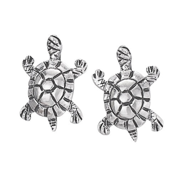 Turtle Silver Stud Earring