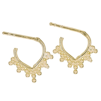 Hoop Gold Plated Stud Earrings