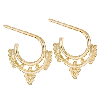 Hoop Gold Plated Stud Earrings