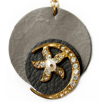 Metal Monk Upcycled Moon Necklace