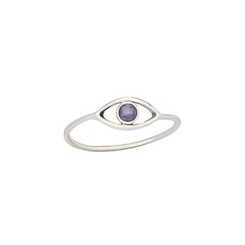 Iolite & Eye Silver Ring