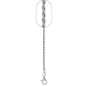 Sterling Silver Oxidized Rope Chain 18