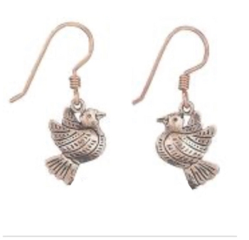 Copper Bird Earring
