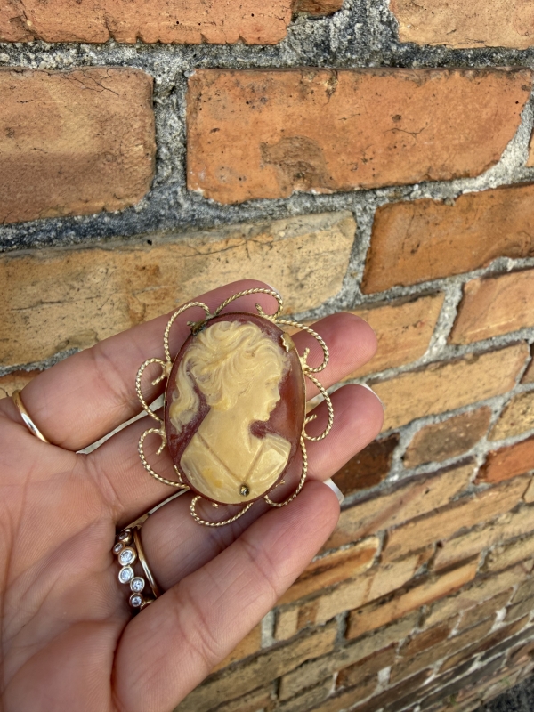 100 year old cameo pin