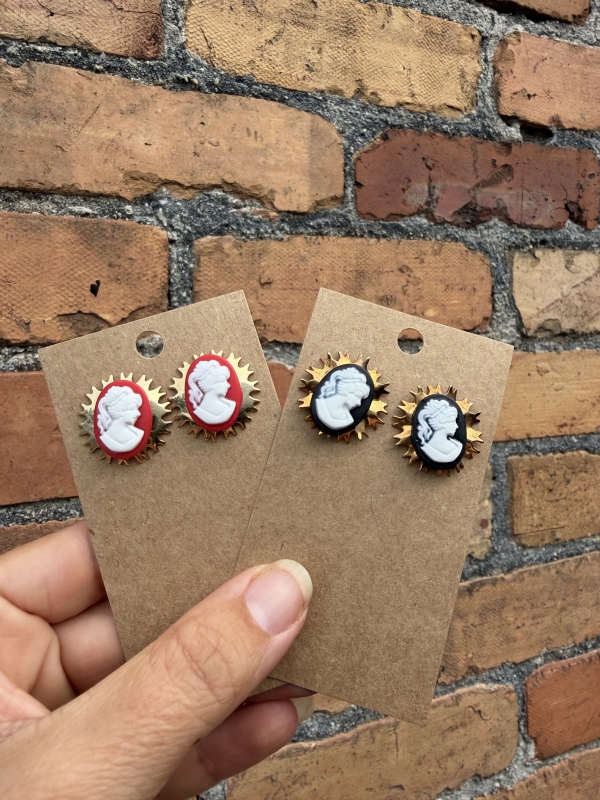 Gold burst cameos 