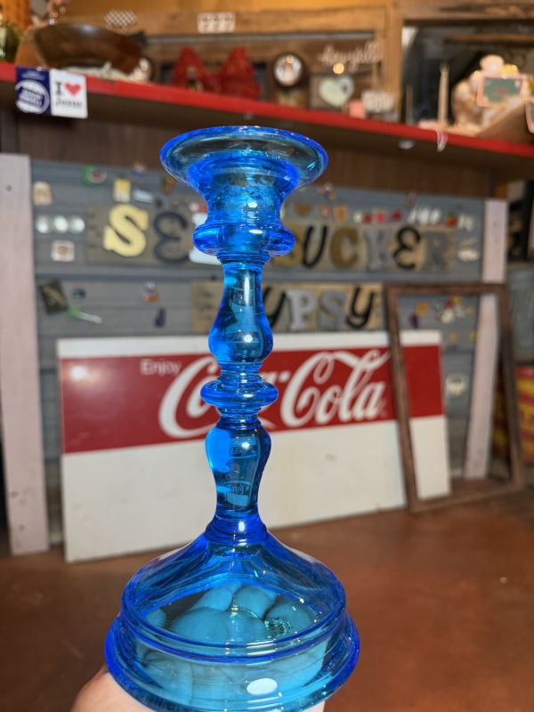 Beautiful blue candle stick