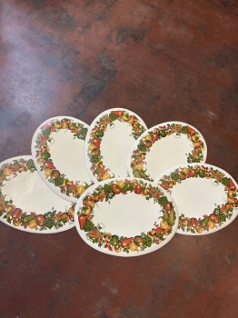 Vintage mushroom/veggie print placemats
