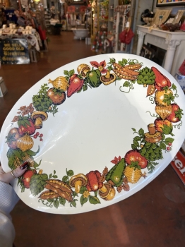 Vintage mushroom/veggie print placemats