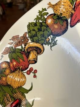 Vintage mushroom/veggie print placemats