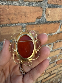 100 year old cameo pin