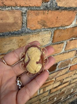 100 year old cameo pin