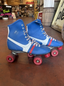 Vintage red white and blue skates