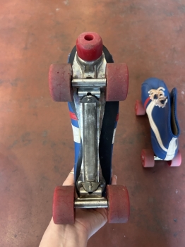 Vintage red white and blue skates