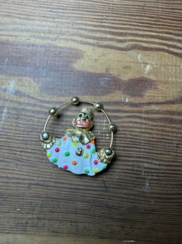 Vintage clown brooch 