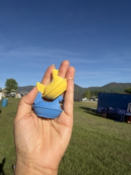 Hen on a nest magnet