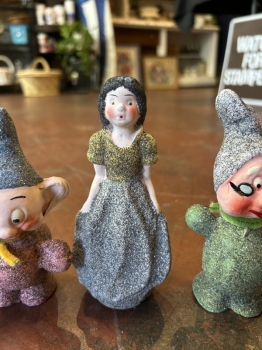 1937 Disney design Snow White and 7 dwarfs candy fill Christmas ornaments 