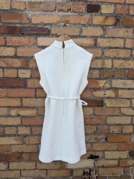 1960s mod white dress