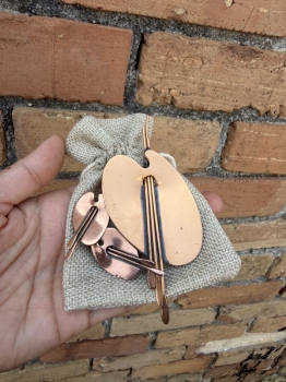 Beautiful bronze art jewelry set
