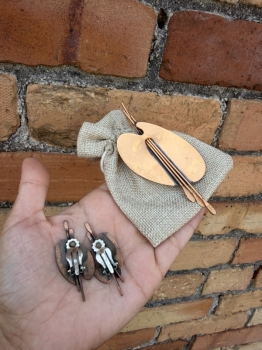 Beautiful bronze art jewelry set