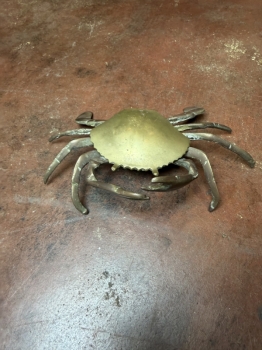 Brass crab ashtray 