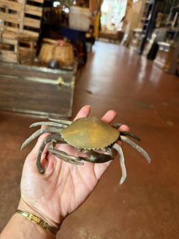 Brass crab ashtray 