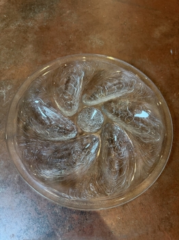 Vintage glass Oyster tray