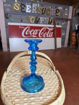 Beautiful blue candle stick
