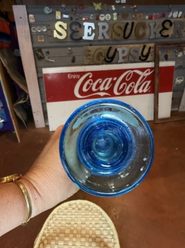 Beautiful blue candle stick