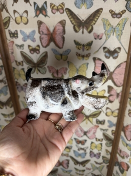 Vintage rhino planter