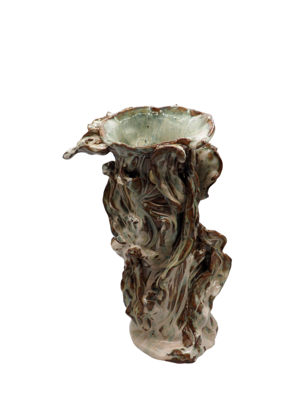 Handmade Tree Trunk Pottery Vase