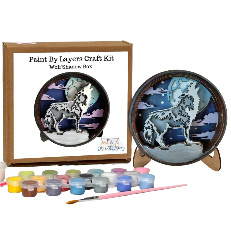Our Little Makery (US) - Wolf Shadow Box Kit