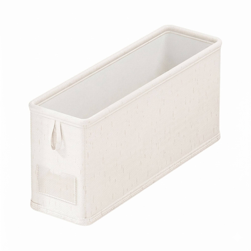 AK Brand - Storage Bin Linen Closet Organizer Basket Foldable Drawer Organizer for Clothes Socks Towels: White-S, One Size Fits Most
