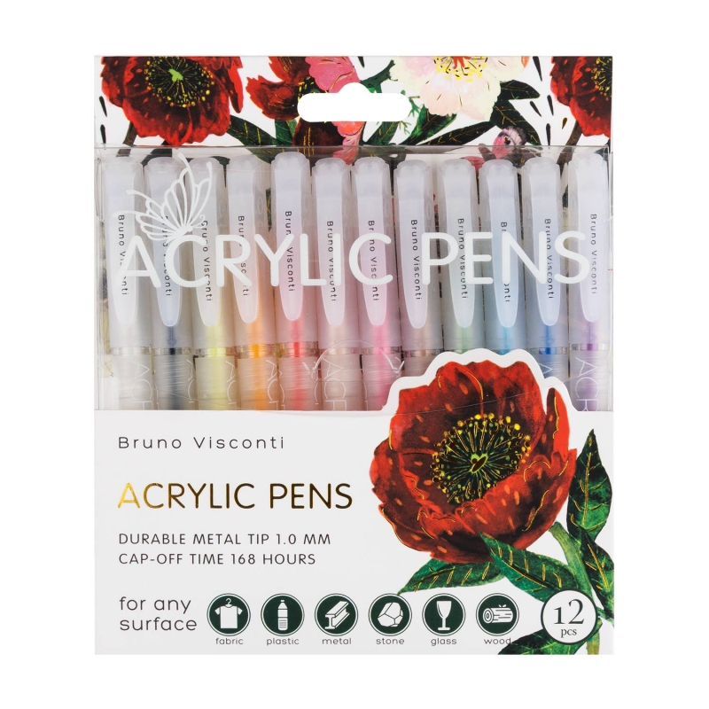 BV by Bruno Visconti - Acrylic Pens 12 colors - Bloom
