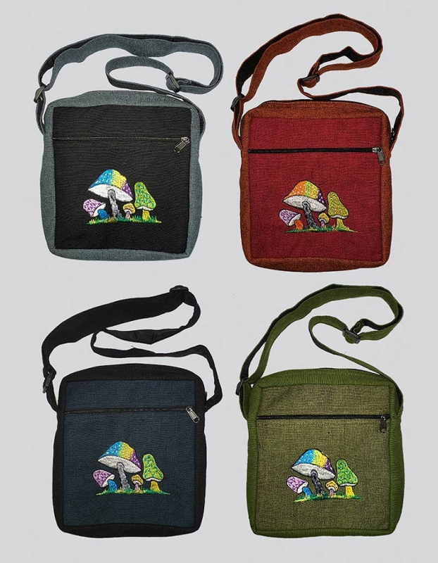Kathmandu Imports - Shroom Messenger Bag (CODE-565): Assorted Colors, Free Size