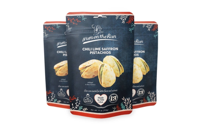 Nuts On The Run - Chili Lime Saffron Pistachios