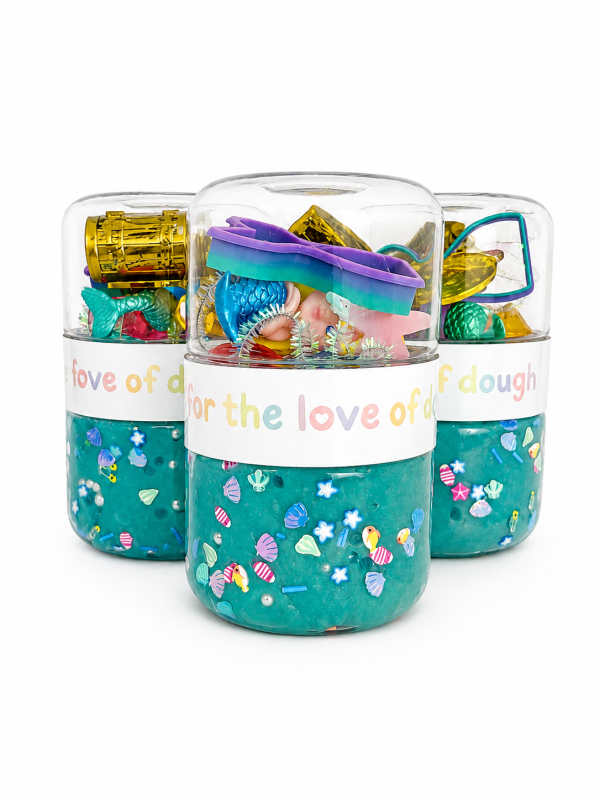 For the Love of Dough Co - Mermaid Sensory Dough Double Jar