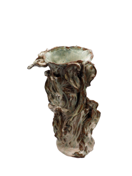 Handmade Tree Trunk Pottery Vase