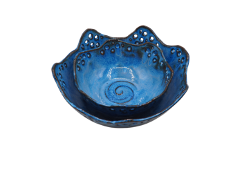 Handmade Organic Pottery Serving Bowl Set
