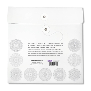 elseware unplug - Mandala Coloring Sheets - Deluxe 110lb Paper, Artist Quality