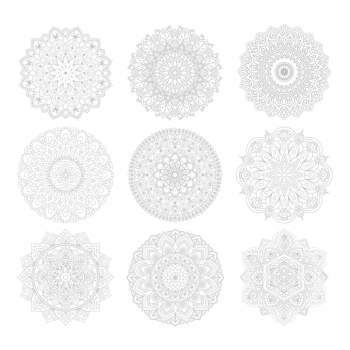 elseware unplug - Mandala Coloring Sheets - Deluxe 110lb Paper, Artist Quality